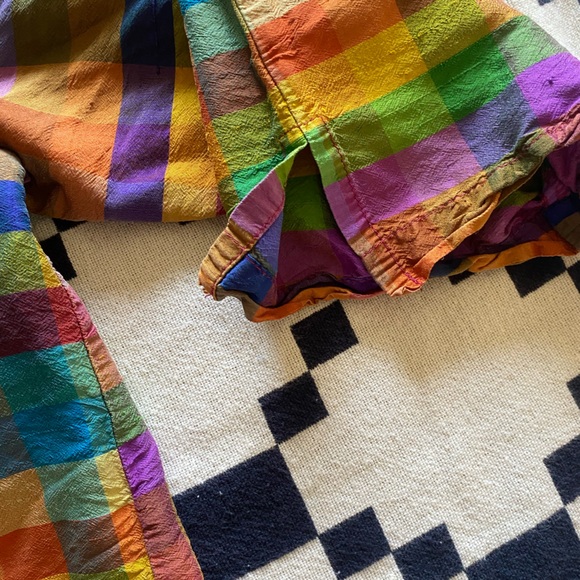 Kathleen sommers plaid multicolor silk blouse size medium - Picture 11 of 11